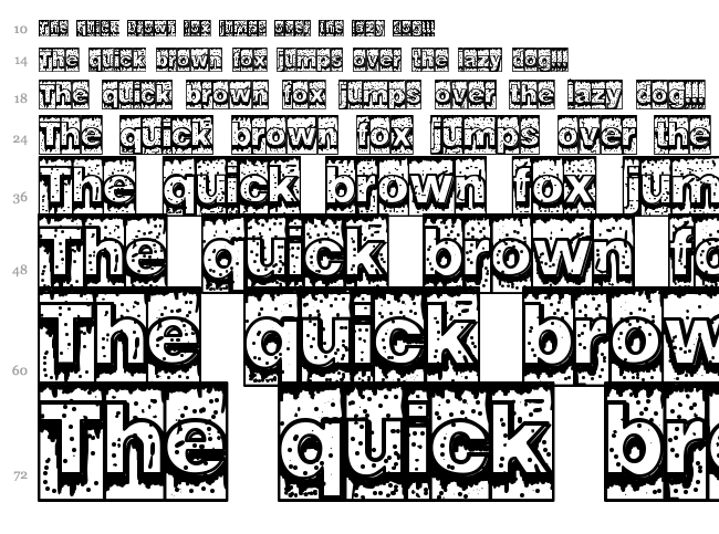 Swamp Type font waterfall